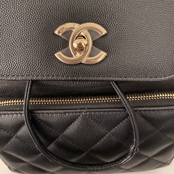 chanel Caviar Quilted Business Affinity Backpack Black LGHW - Picture 2 of 12